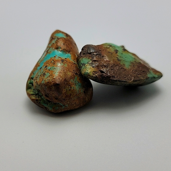 Natural Royston Pilot Mountain Fox Blue Gem Turquoise Polished 2 Specimen Nugget - Picture 8 of 12